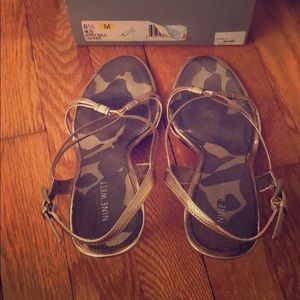 Nine West Gold Sandals - Size 8.5